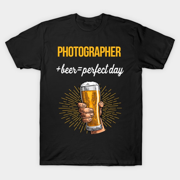 Photographer Beer T-Shirt Photographer Funny Gift Item T-Shirt by Bushf